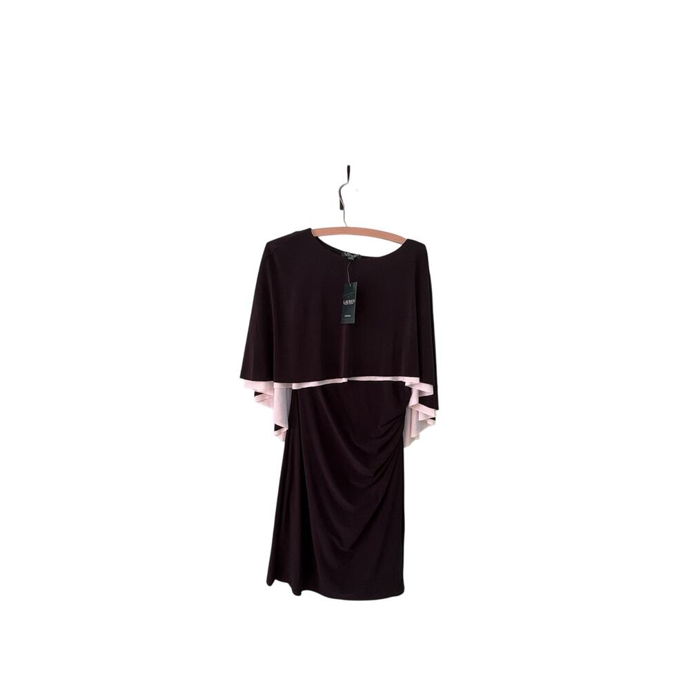 Lauren by Ralph Lauren Women's Size 10 Black Jersey Cape Dress $145.00 NWT